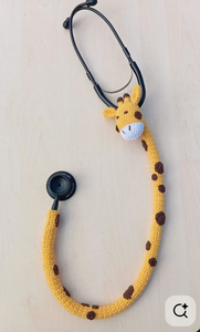 Funda de Estetoscopio Pediátrico con Diseño de Animales de Ganchillo, Funda de Estetoscopio de Jirafa de Ganchillo, Felpa Suave, para Regalo Médico para Enfermeras - Product Image 2