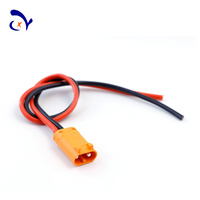 Adaptador de extensión de conector de 2 pines macho hembra de alta corriente con cable de PVC de 12AWG para aplicaciones de automóviles