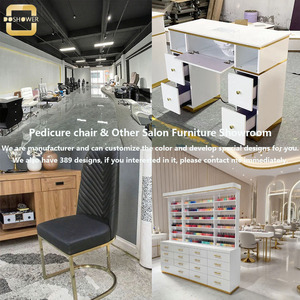 Ensemble de fauteuil et tabouret de pédicure de luxe beige avec bassin en cristal ambré, jet magnétique, mobilier de soin des <span class=keywords><strong>ongles</strong></span> personnalisé <span class=keywords><strong>pour</strong></span> salon de manucure, vente en gros - Product Image 6