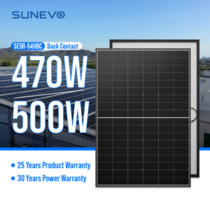 Panneaux solaires bifaciaux Sunevo 470w 480w 500w avec garantie de 30 ans et haute durabilité pour les projets agricoles à grande échelle - Product Image 1