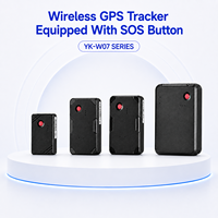 Traceur GPS sans fil étanche YK-W07 4G 2G GLONASS WiFi avec bouton SOS, aimant puissant, suivi en temps réel, longue autonomie pour automobile