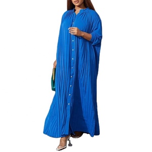 Nouvelle robe plissée décontractée à la mode européenne <span class=keywords><strong>et</strong></span> américaine d'été pour femmes de <span class=keywords><strong>grande</strong></span> <span class=keywords><strong>taille</strong></span> - Product Image 2