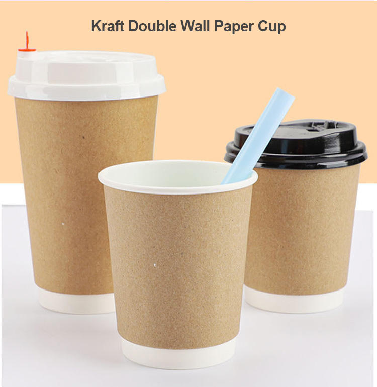 Taza de papel de Kraft
