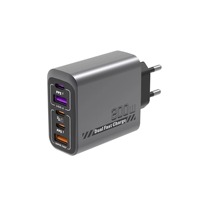 Chargeur USB-C GaN 200W multi-ports à charge rapide PD, adaptateur mural, fournisseur d'usine OEM en gros