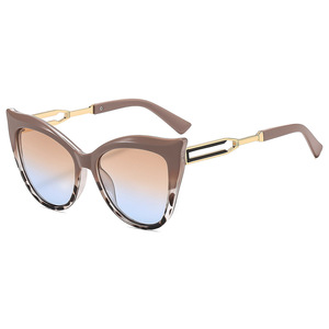 Simples Cat-Eye Óculos De Sol Das Mulheres Dot Paint Frame Grande Templos De Metal Novo Estilo Óculos De Proteção Solar Moda - Product Image 4
