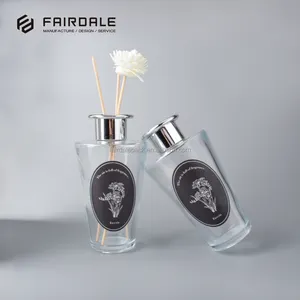 Botella personalizada de lujo para habitación, difusor de caña <span class=keywords><strong>Geo</strong></span> blanco mate, Color vacío - Product Image 2