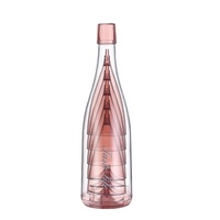 Vente en gros bon marché Bouteilles vert rose bleu clair Ensemble de gobelets Grands verres à vin colorés en plastique vintage avec logo personnalisé pour la fête