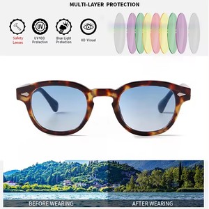 Lunettes <span class=keywords><strong>de</strong></span> <span class=keywords><strong>soleil</strong></span> rondes vintage rivet écaille <span class=keywords><strong>de</strong></span> tortue femmes hommes 2024 marque Design rétro <span class=keywords><strong>dégradé</strong></span> gris bleu lentille petites lunettes <span class=keywords><strong>de</strong></span> <span class=keywords><strong>soleil</strong></span> - Product Image 4