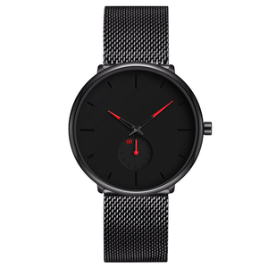 2025 New Stainless Steel <b>Watch</b> <b>Men's</b> Minimalist <b>Black</b> Quartz <b>Watch</b> <b>Men's</b> Wrist <b>Watch</b> - Product Image 5