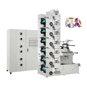 small automatic Stack 6 8 eight colors adhesive Flexo label Printing Machine