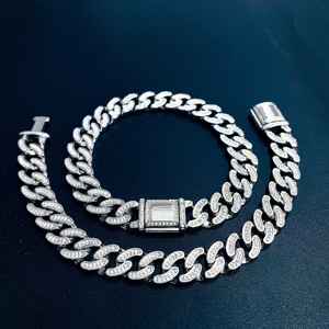 Высокое качество Cubana хип-хоп ювелирные изделия 925 стерлингового серебра VVS Moissanite со льдом кубинские звенья цепи ожерелье для мужчин и женщин - Product Image 3