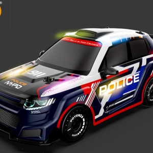 Voiture de course RC à l'échelle 1:16, jouet de course et de cascades, induction par gravité, charge, télécommande 4 canaux, avec lumières LED - Product Image 5