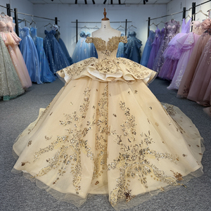 Dy20267 2 1 Vestido de Gala de Gasa para Quinceañera con Apliques Brillantes, Lentejuelas en Capas, Escote Corazón, Hombros Descubiertos, Personalizado, Formal - Product Image 5