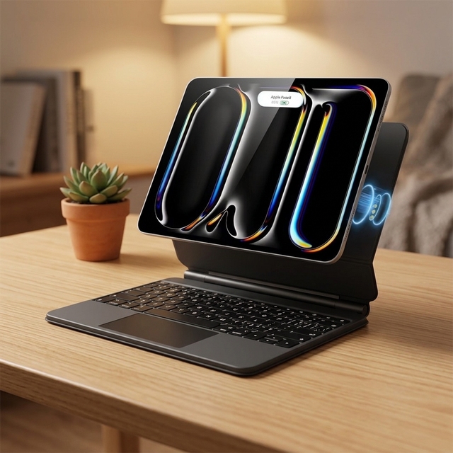 Magnetic Magic Keyboard Case with Multi Touch Touchpad Cover for iPad Pro M5 13 Inch BT Wireless Backlit Magic Keyboard