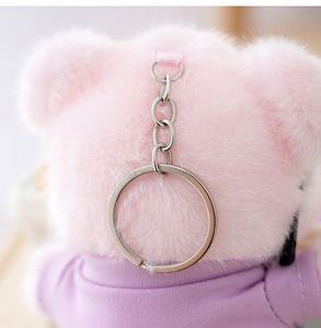 Lindo Oso de Peluche con Lazo y Gafas, Mini, de Peluche Suave, con Camiseta, Colgante para Llavero y Bolso, Muñeco de Juguete de Animal de Peluche de Dibujos Animados, Venta al por Mayor - Product Image 6
