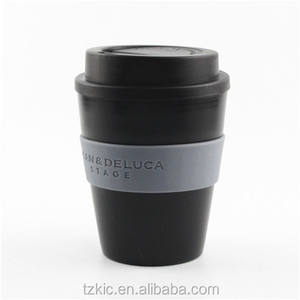 Taza de café negra reutilizable, ecológica, 12oz - Product Image 2