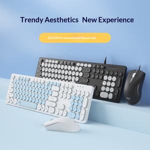 Ensemble <span class=keywords><strong>clavier</strong></span> et <span class=keywords><strong>souris</strong></span> filaires AK200, tendance et esthétique, pour jeux, bureau, saisie, ordinateur de bureau, maison pour AIGO - Product Image 3