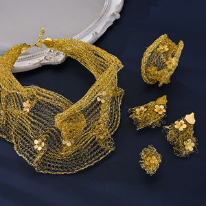 All'ingrosso Dubai 18K placcato in oro grande collezione di gioielli orecchini/collane/bracciali/anelli, sposa africana e gioielli da donna - Product Image 4