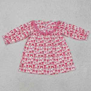 Précommande MAMAS BESTIE Coquette arcs rose <span class=keywords><strong>petites</strong></span> filles tenues bébé smocké bulle barboteuse soeur correspond bébé vêtements nouveau Design - Product Image 4