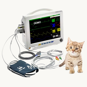 Monitor dokter hewan Multi Parameter portabel genggam untuk alat hitung hewan tanda Vital hewan ECG HR SPO2 - Product Image 1