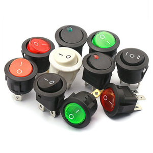 Interruptor Basculante Redondo Negro KCD2, Orificio de 20 mm, 2 Pines, 3 Pines, Encendido-Apagado, 10 A/125 V, 6 A/250 V Máx. Voltaje 250 Vca - Product Image 4