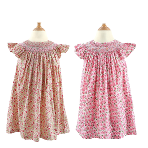 Premium Hand Smocked Baby Clothing Girls Bishop Dress 100 Cotton Embroidery <b>Toddler</b> Boutique Clothes Vietnam Manufacturer - Product Image 1