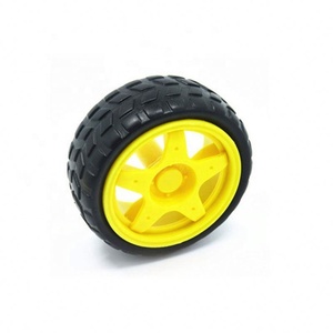 Roue de voiture robot intelligente 65 mm avec pneu ondulé et moteur à engrenages TT pour voiture jouet DIY - Product Image 1