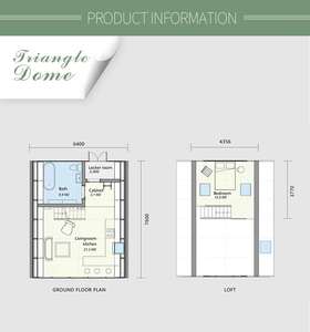 Casa prefabricada moderna de moda para pequeño resort Garden Studio A Frame Cabin House casa móvil <span class=keywords><strong>casas</strong></span> de lujo de proveedor Chino - Product Image 6