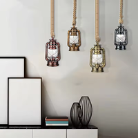 Lampe suspendue LED rétro en forme de cheval, style européen, pour villa et entrepôt, luminaire suspendu créatif et nostalgique en corde personnalisé