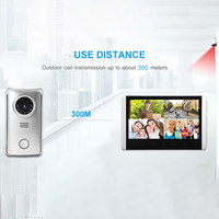 Visiophone sans fil avec écran de 7 pouces, interphone Gsm d'extérieur avec détection de mouvement audio, pour maisons, villa, appartement, 2.4G