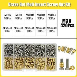 น็อตสแตนเลสแบบหลอมร้อน 420/500 ชิ้น รุ่น TS100 น็อตทองเหลืองแบบหลอมร้อนสำหรับเชื่อม หัวเกลียวใน น็อตแบบเสียบ - Product Image 2