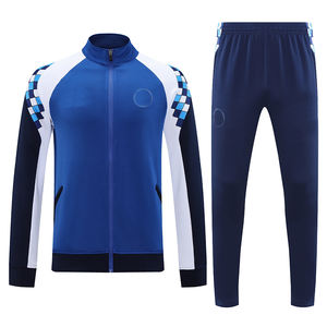 Conjunto de Treino de Futebol Personalizado Novo Kit de Futebol da Liga Europeia Jaqueta com Zíper para Homens Traje Esportivo do Clube Italiano - Product Image 4