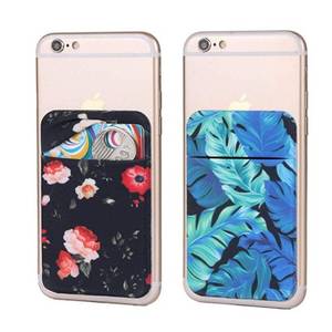 Phone Card Holders Hot Sale 3M Sticker Lycra Credit Cards Sleeve Back Sticker Cell Phone Wallet Cards Holder