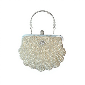 New Winter Pearl Beads Evening Party Clutch <b>Bag</b> for Women <b>Small</b> Size Polyester Crossbody Handbag Tanjing - Product Image 1