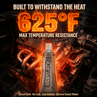 Scellant en silicone RTV résistant aux hautes températures, imperméable et résistant à l'huile pour voiture, durcissement en 24 heures, résistance à la traction de 1,0 MPa, 300 %
