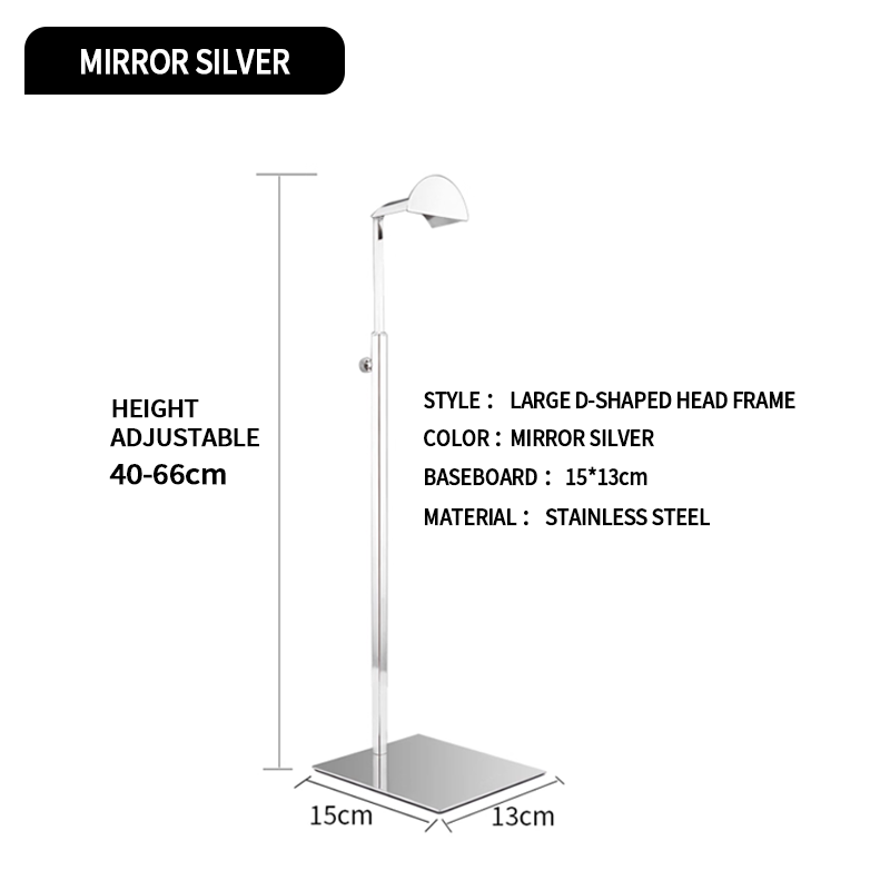 Cabeza D grande - Espejo plateado