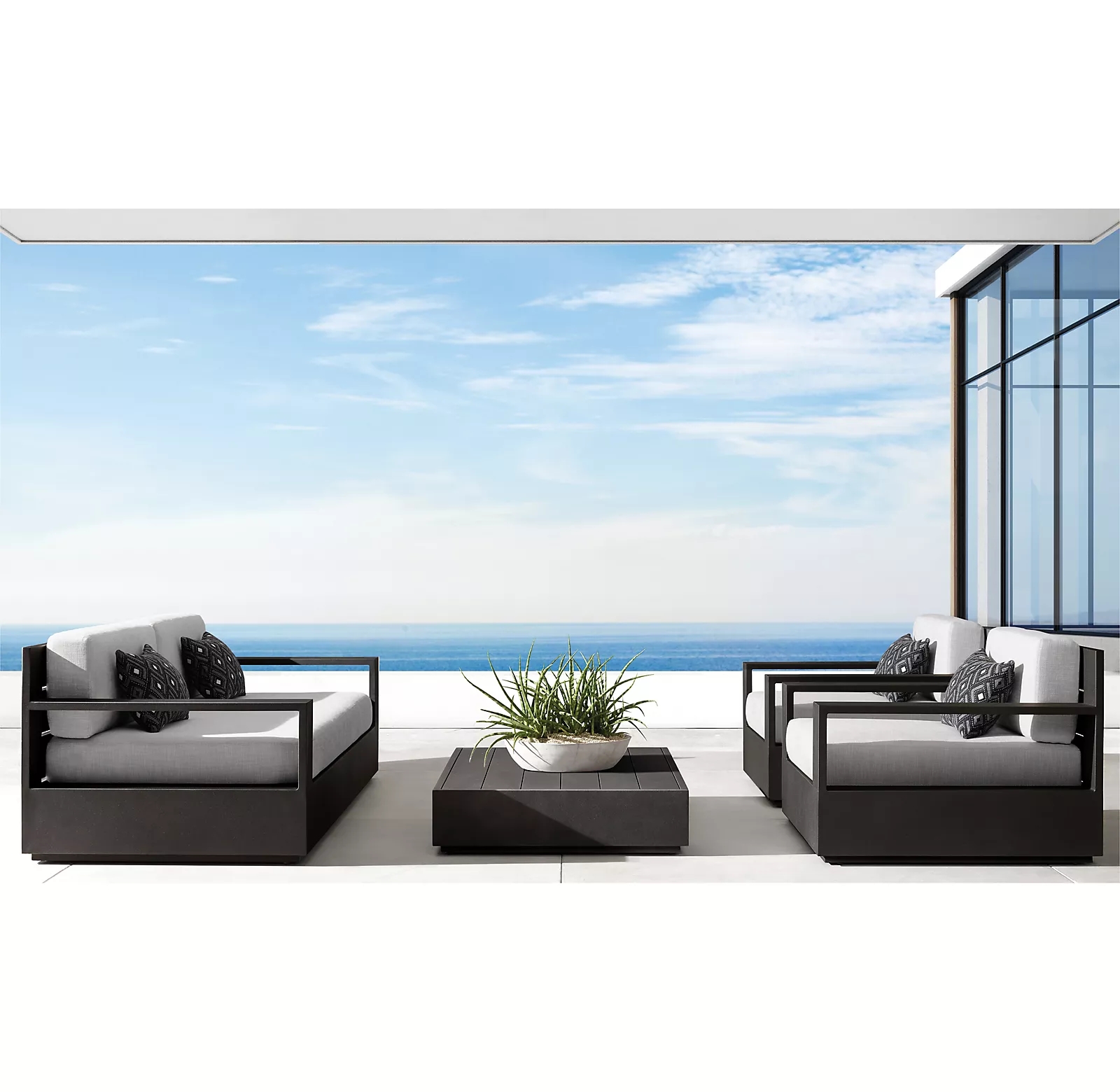 New outdoor sofa set furniture arrival lounge chair aluminum outdoor garden sofa