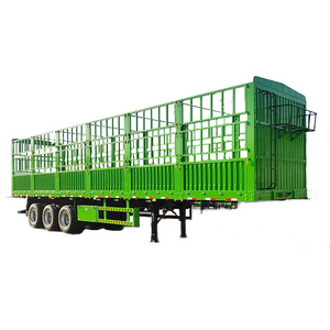 Hstar Chinese 2025 New 3Axles Fuwa 13T Axle Fence <b>Cargo</b> <b>Trailer</b> 42.5Ton Animal Transport Dropside Livestock Fence Stake <b>Trailer</b> - Product Image 1