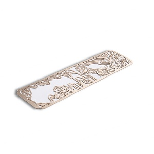 Wholesales Low Price Hollow Gold Plated <b>Bookmark</b> Rectangular Metal <b>Bookmark</b> - Product Image 5