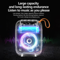 Mini haut-parleur portable avec Bluetooth, carte TF, radio FM, haut-parleur sans fil pour la maison/le bureau/l'extérieur