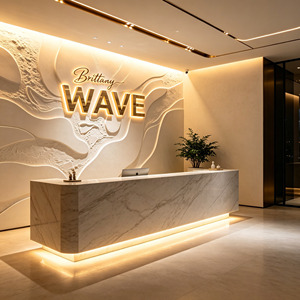 Insegna con Lettere Retroilluminate Personalizzate, Lettere LED 3D per Attività Commerciali, Insegna Retroilluminata per Decorazione Murale Reception, Logo - Product Image 4
