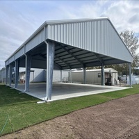 Garage en acier léger au design moderne pour le stationnement de véhicules résidentiels profondément personnalisé et économe en énergie pour le bureau ou la maison