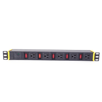 American Standard PDU 5 voies avec interrupteurs individuels 19 pouces 1U Montage en rack Équipement de distribution d'énergie