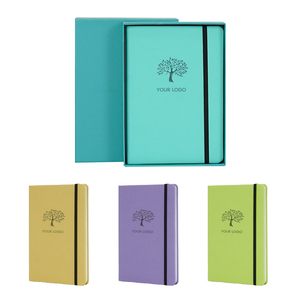 Bán buôn Chất lượng cao tùy chỉnh bìa cứng A5 PU da Bìa máy tính xách tay Bộ với ban nhạc đàn hồi - Product Image 5