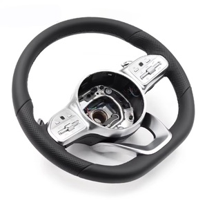 Volante de Cuero Negro para <span class=keywords><strong>Mercedes</strong></span> <span class=keywords><strong>Benz</strong></span> W205 W208 GLC 300 W212 W213 W253 E43 S550 X253 - Product Image 4