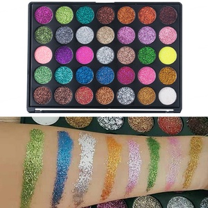 Palette de fards à paupières minéraux 35 couleurs, effet métallique, pailleté, waterproof, lumineux, pour maquillage des yeux - Product Image 5