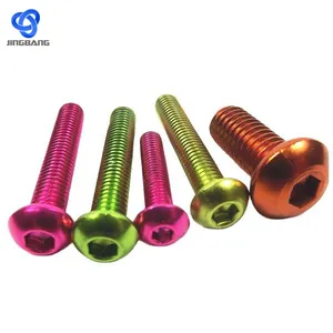 1/4-20 M6 Al6061 Roze Bliksem Flush Moeren Aluminium M8 Vervaardigd Aluminium Zeskant Kleur Moer En Bout Vergulde Bouten Bout