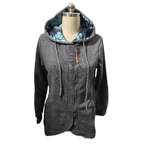Veste à capuche zippée unie imprimée à manches longues et coupe ajustée pour femme - Product Image 6