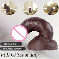Dildo Grande de Silicona Suave con Textura Real, Pene Artificial con Ventosa, Juguetes Sexuales para Adultos, Vagina Anal, para Mujeres y Orgasmos Masculinos