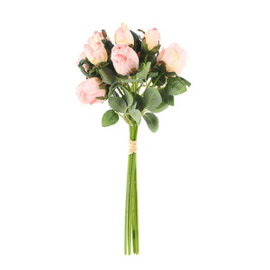 Bouquet de roses artificielles 12 têtes, fleurs en soie haute simulation, décoration de mariage, décoration intérieure - Product Image 5